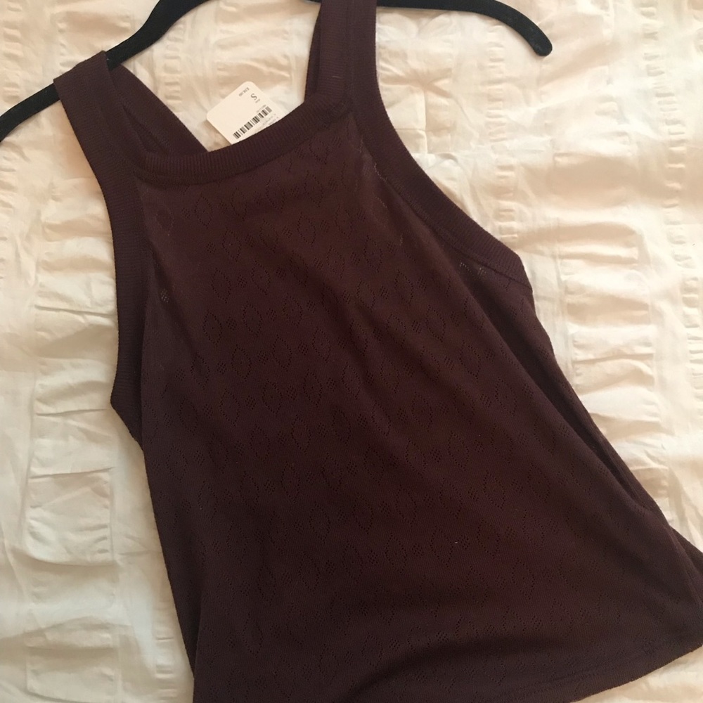 Free People maroon cropped tank